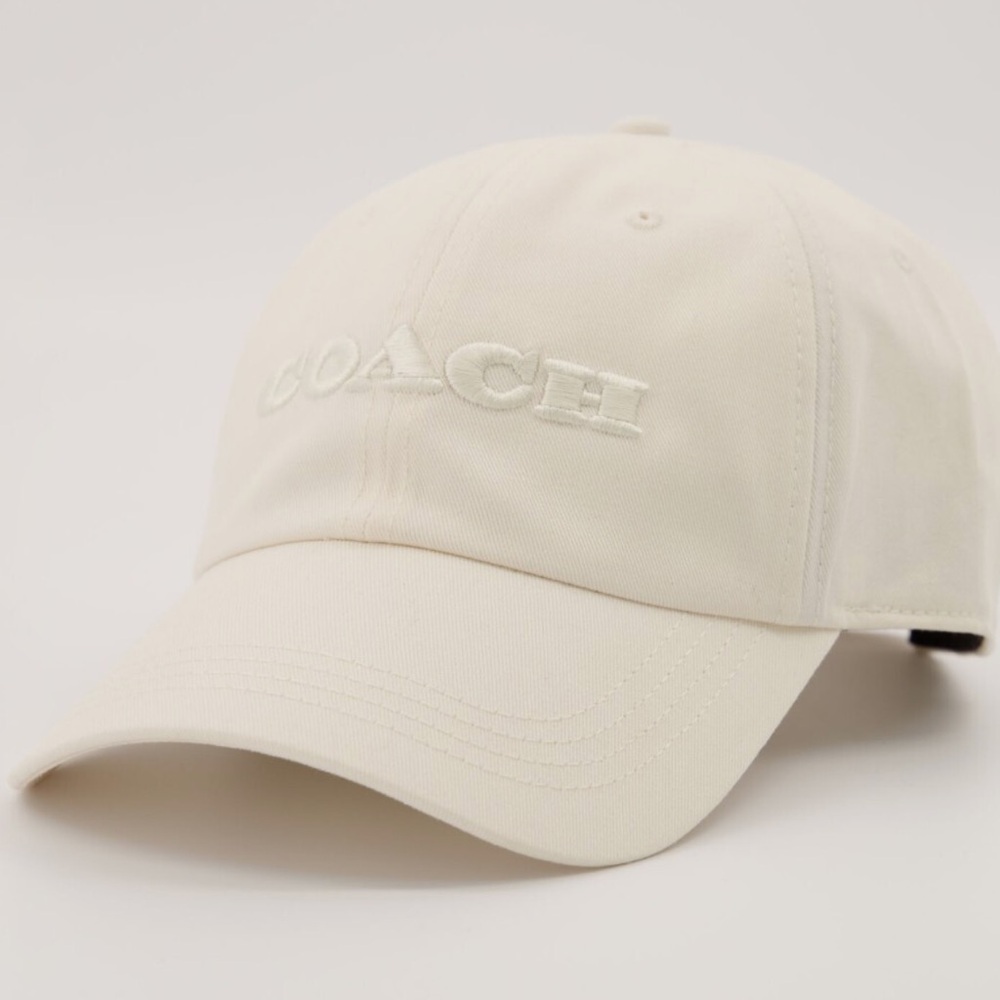 COACH UNISEX 🧢 EMBROIDERED BASEBALL SPOET RED BALLER HAT CAP CHALK🧢
